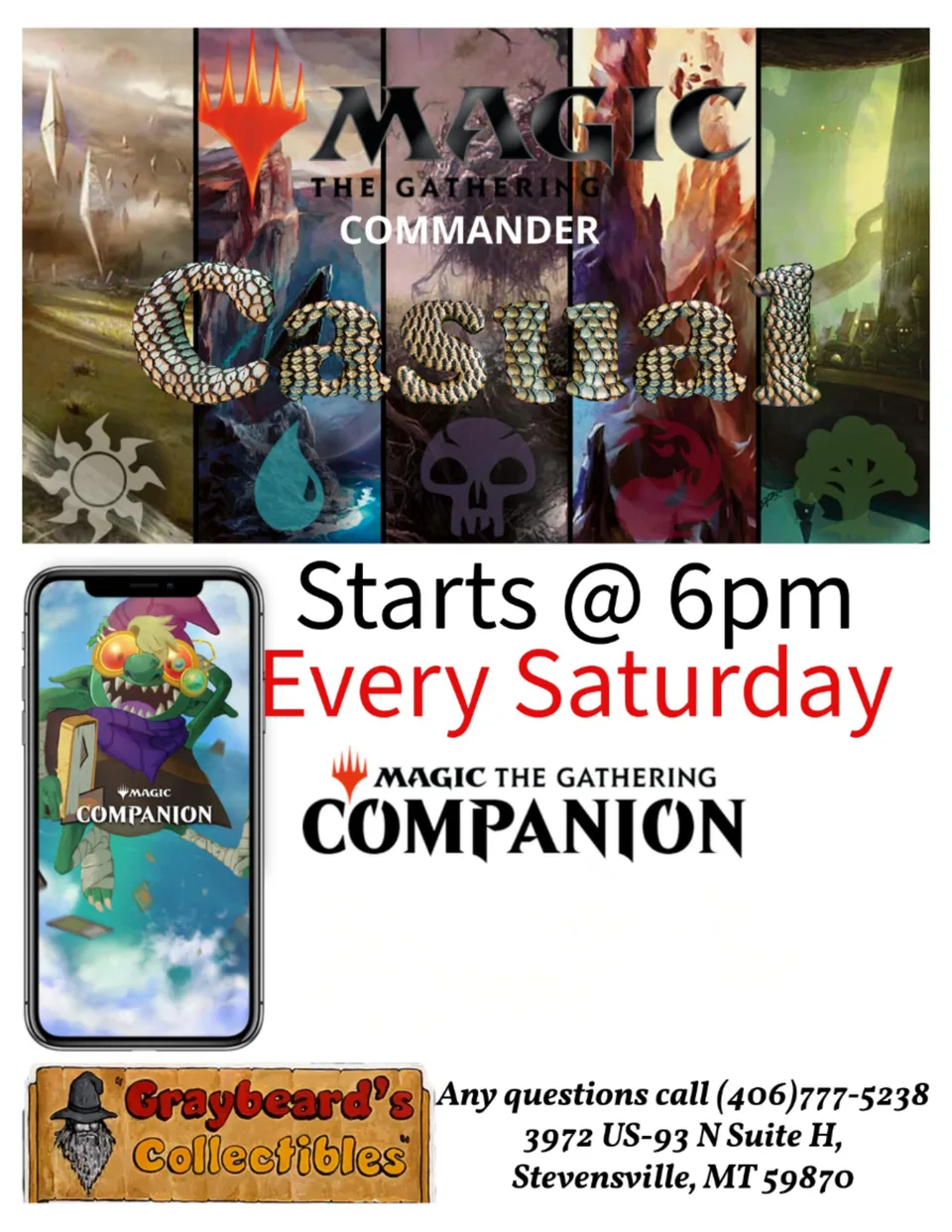 MTG Commander Casual Every Saturday at 6pm